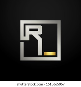 Letter RL modern logo icon monogram design. Outstanding professional elegant trendy based alphabet. Vector graphic template element in silver and gold color. Can be used for luxury company branding.