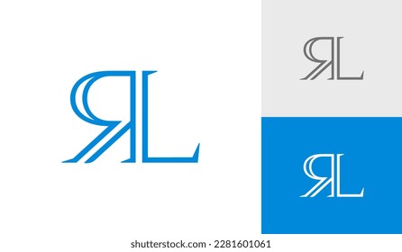 Logo-Design des Buchstaben RL