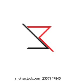letter rl slice thin line logo vector 