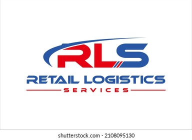 letter RLS and arrow combination, logistic Logo Design Template, vector illustration