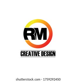 Letter RM Circle Logo Symbol Design Vektor. Monogramm Logo, Vektorgrafik.