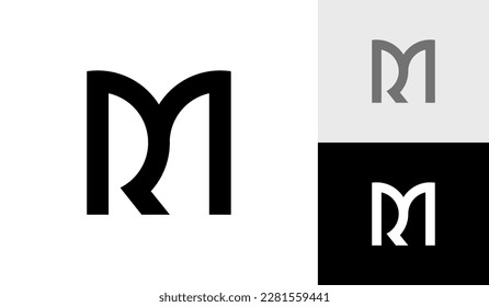 Letter RM initial monogram logo design vector