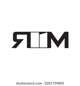 vector de diseño de logotipo de letra RM