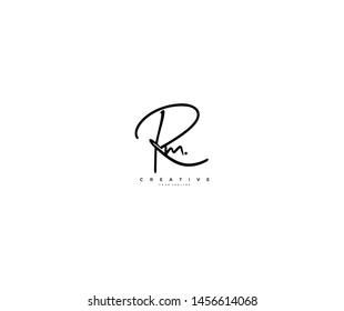 Letter Rm Logo Manual Elegant Minimalism Signature Logo Design