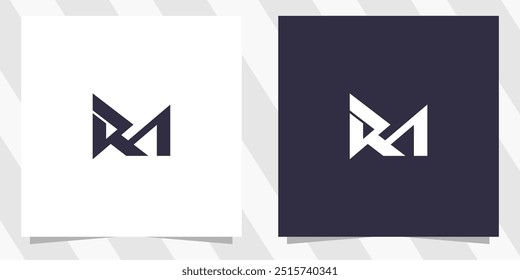 letter rm mrlogo design vector