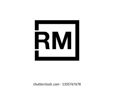 Letter Rm Square Logo Design Stock Vector (Royalty Free) 1335767678 ...