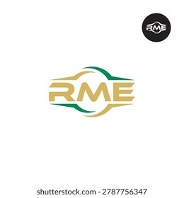 Letter RME Logo Design Readymade Initial. A dynamic logo featuring a clean RME monogram designed in a simple modern and minimal style. This high energy mark is crafted to work seamlessly across all media print digital color variations and backgrounds even at small sizes. It is suitable for high energy brands and businesses in Sports and Performance like Gyms Fitness E-sports and Extreme Sports. It is also perfect for Automotive and Motion industries like Racing Car mechanics Logistics and Transportation as well as Modern Tech Gaming.