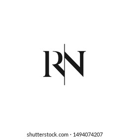 Letter RN elegant logo design template