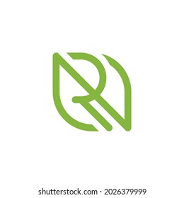 Diseño del logotipo comercial de la hoja de cálculo RN