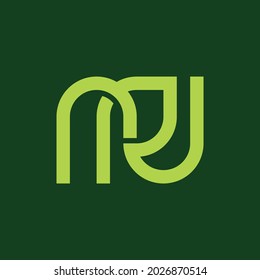 Diseño de logotipo minimalista de hoja RN Carta