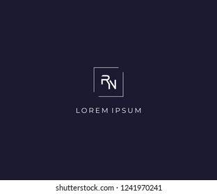 letter RN logo design element