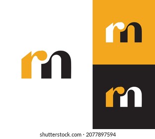 letter rn logo design eps format