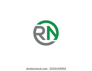 letter RN logo design Initial vector Custom brand logo template