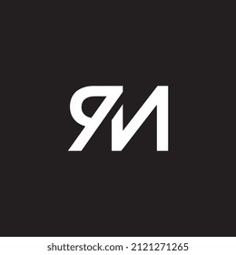 Letras alfabéticas Iniciales Logo Monograma RN