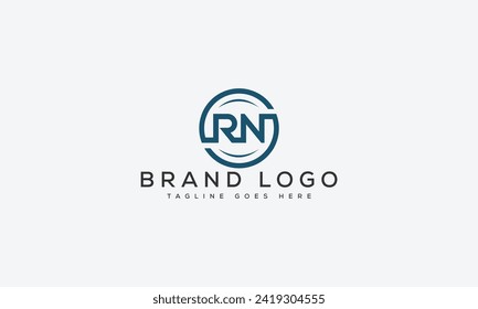 letra RN logo diseño de plantilla vectorial para marca.