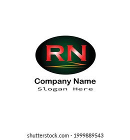 Letter rn logo on a white background