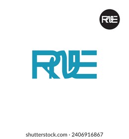 Diseño de logotipo de monograma de carta RNE