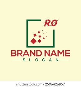 Letter RO handwritten unique logo design for your business