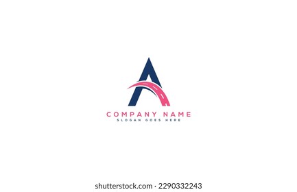Letra A o a con plantilla de diseño de logotipo vectorial abstracto de uso de carretera. Diseño de icono de marca de letra