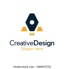 Letter A Rocket Future Creative Business Modern Logo