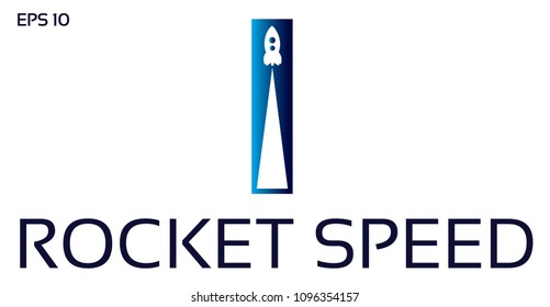 Letter I Rocket Logo Design