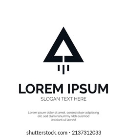 A Letter and Rocket Logo Design Premium Vector