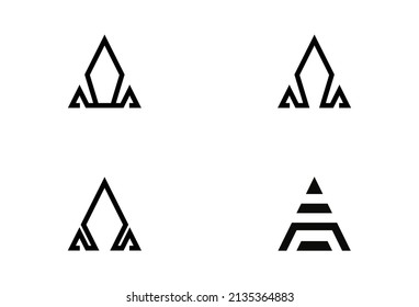 Plantilla de diseño de logotipo de cohete de carta