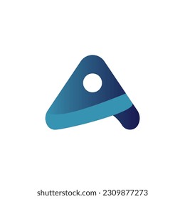 letter  A rocket logo vector illustration.