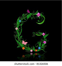 letter of romantic flowers