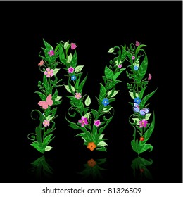 letter of romantic flowers
