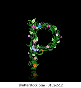 letter of romantic flowers