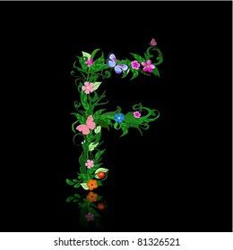 letter of romantic flowers