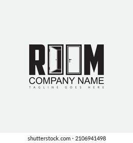 Letter room logo design vector pictogram