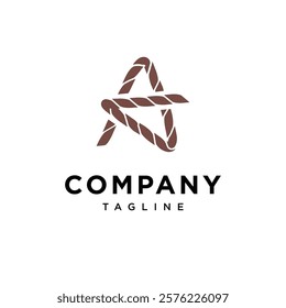 Letter A Rope Logo Icon Vector
