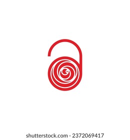 Letra un símbolo geométrico rosa simple vector de logotipo
