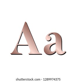 letter A rose gold