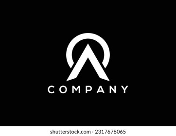 Letter A Rounded logo icon editable vector eps 10