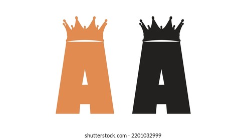 Plantilla de símbolo de icono de vectores de logotipo real. Vector con logotipo Princes. Logo de la Crown