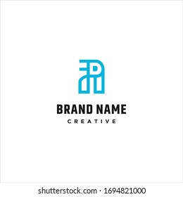 Letter RP Abstract logo template design in Vector illustration 