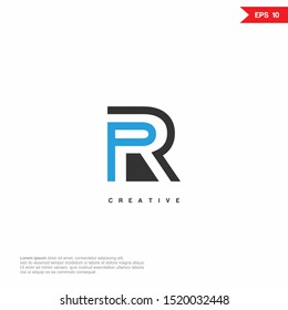 Letter RP Logo icon design. Premium Line Alphabet Monogram emblem. Vector graphic design template element. Graphic Symbol for Corporate Business Identity. eps10