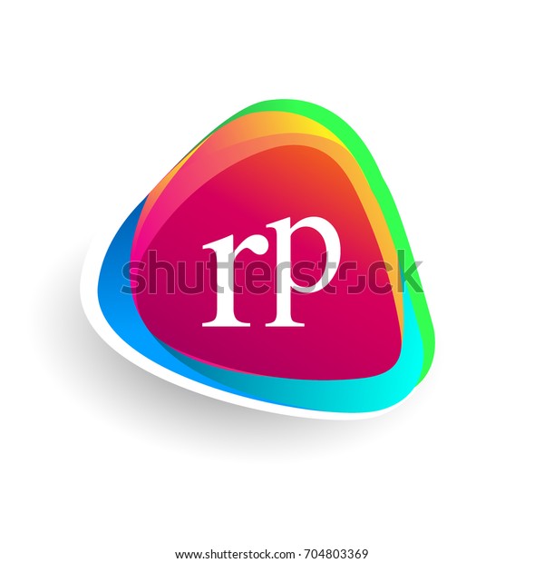 Letter Rp Logo Triangle Shape Colorful Stock Vector (Royalty Free ...