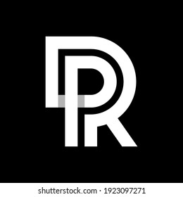 Letter RP PR logo template
