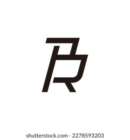 letra rp vector de logotipo de línea geométrica simple 