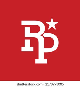 Letter RP Star Logo Design