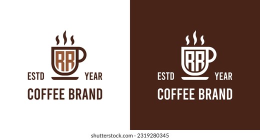 Letter RR Coffee Logo, suitable for any business related to Coffee, Tea, or Other with RR initials.