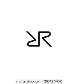Vector de diseño inicial de logotipo RR de carta