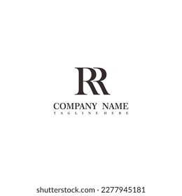 letter RR logo design concept simple