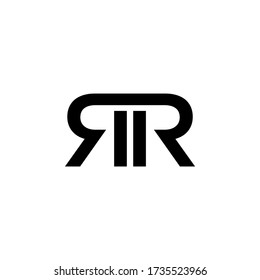 Letter RR logo design icon template