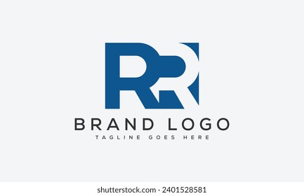 diseño de la plantilla vectorial del logotipo RR de letra para la marca.
