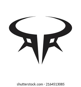 Letter RR logo round design vector for your brand symbol